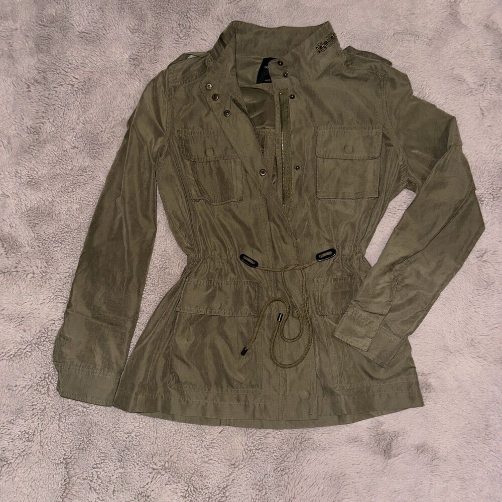 Love Tree Women Green Jacket Small Military Green Hooded Small